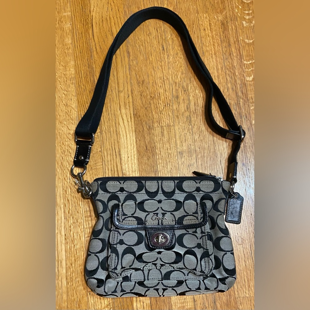 Coach Black and Gray Crossbody Bag